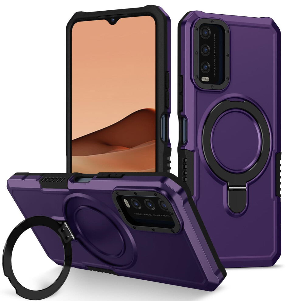 Case For Vivo Y20 MilitaryâGrade Shockproof Protective Cover With Magnetic Ring Kickstand Rugged Design 9174973738787