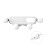 White Wall Hook 2 Hook Base Organizer, Dual Hook Design SelfAdhesive Hooks for Bathroom and Kitchen 1