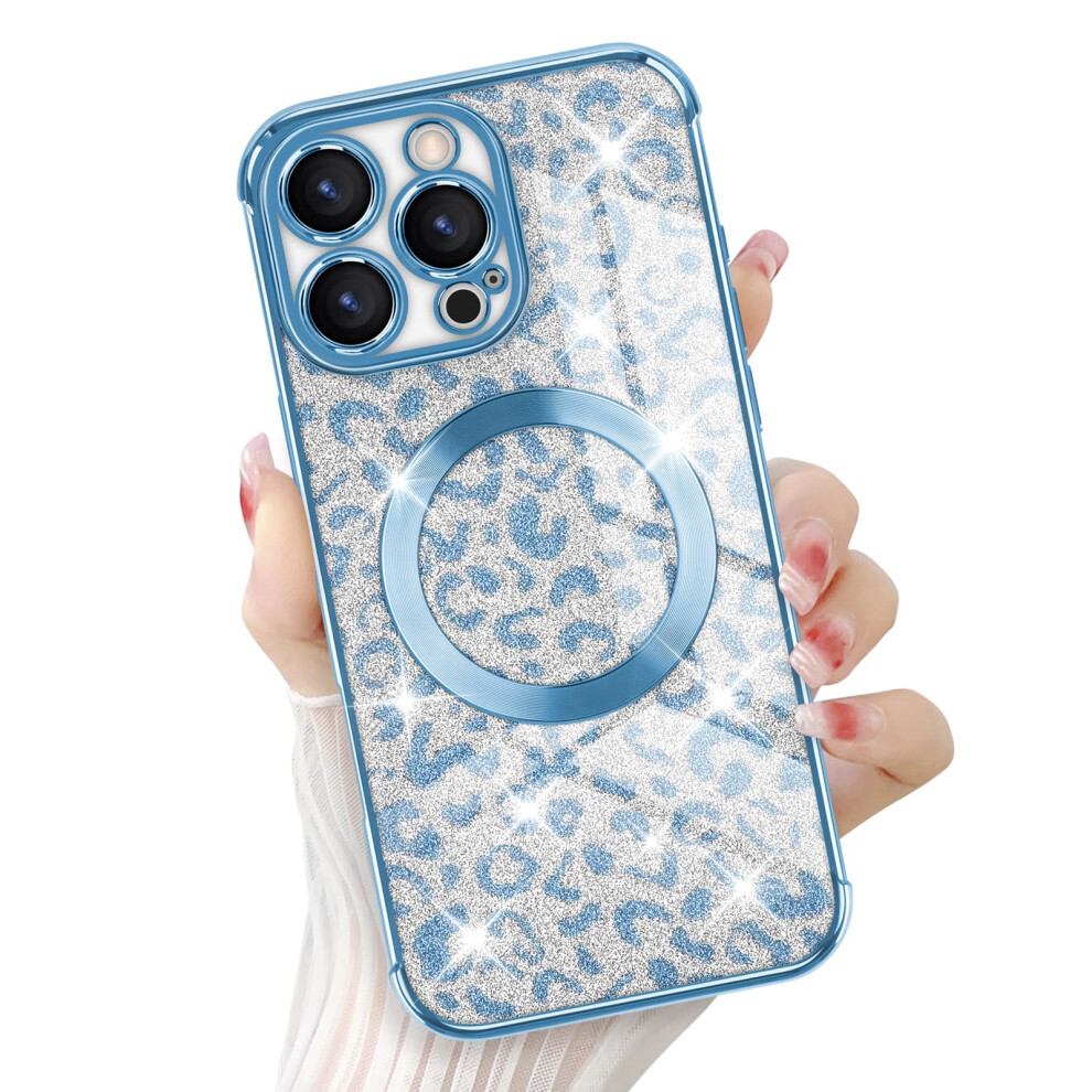 Magnetic Case Leopard Glitter Shockproof Tpu With Full Camera Protection For Iphone 16 Pro Max 9053599225935
