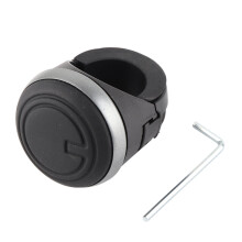 Protector giratorio para volante de dirección asistida con agarre antideslizante y superficie texturizada. Uso versátil. Fácil instalación. Para
