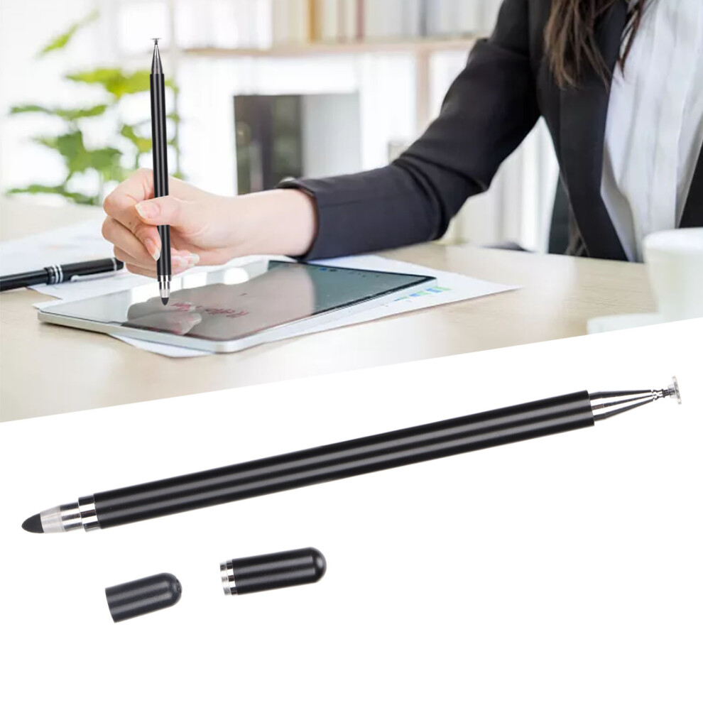 Stylus Pen 2 In 1 Capacitive Touch Screen With Replacement Tips Black 6901390613228