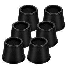 6 Pack 4 Inch Heavy Duty Bed Risers with Rubber Pads, Round Furniture Risers for Underbed Storage