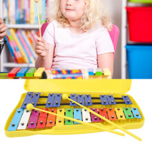 Xylophone for Kids 25 Note Aluminum Keys with Mallets and Yellow Box for Music Education