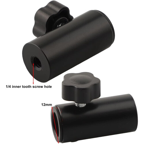 2 Pack Microphone Boom Arm Adapter 1/4 to 3/8 Thread Converter for Light Stand Tripod Mount 2