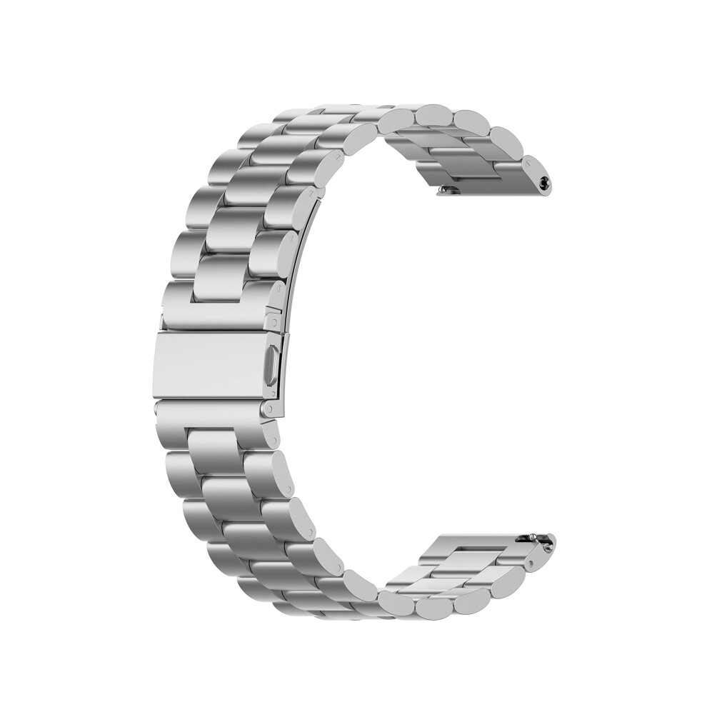 22Mm Stainless Steel Watch Band For Fitvii With Quick Release, Adjustable Smartwatch Strap Silver 9053599226369