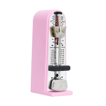 Mechanical Metronome with Precise Tempo Control, Durable Metal Build, Pink Finish for Violin