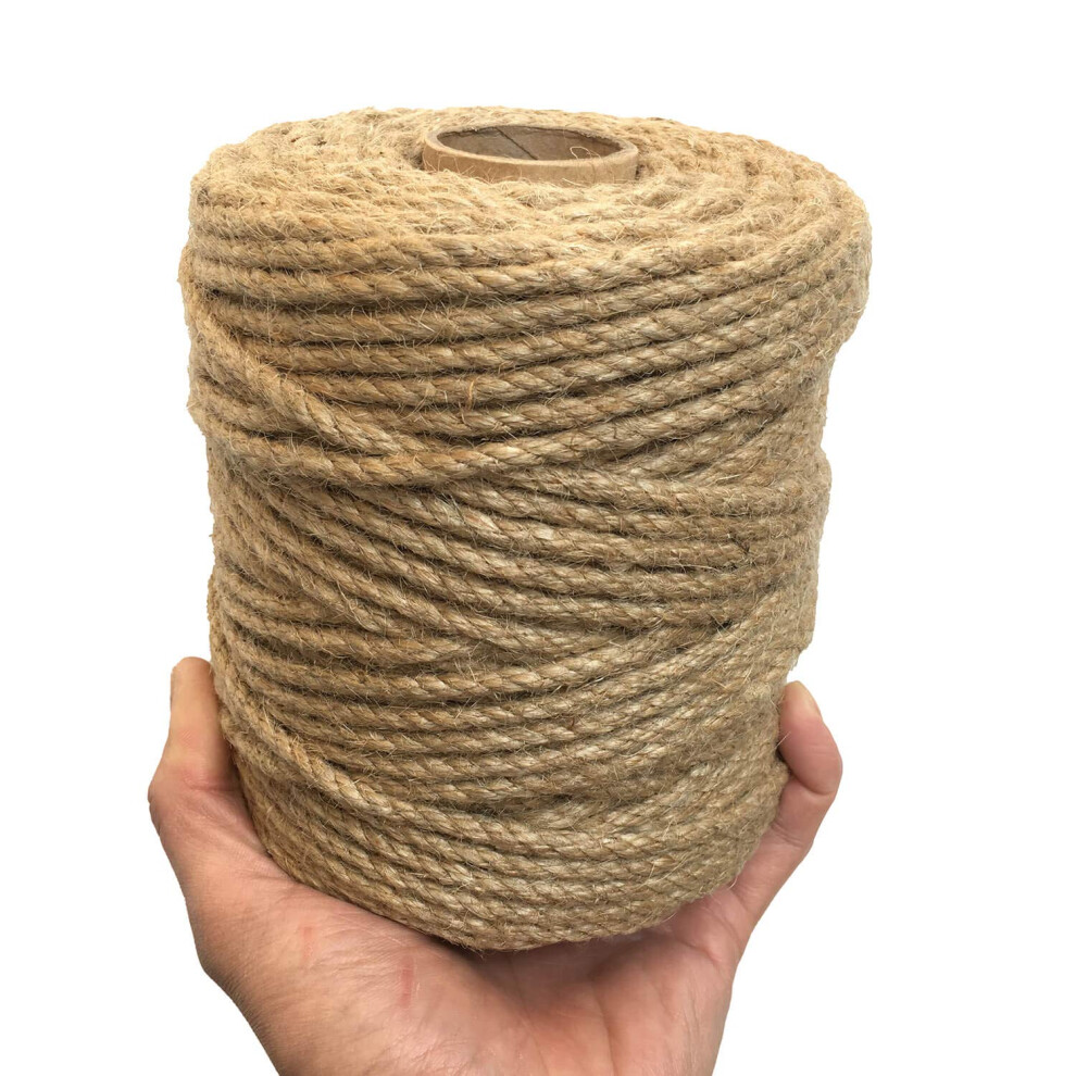5Mm Jute Twine Rope 328Ft Heavy Duty Natural Braided Cord For Gardening Crafts And Diy Projects 9092120627565