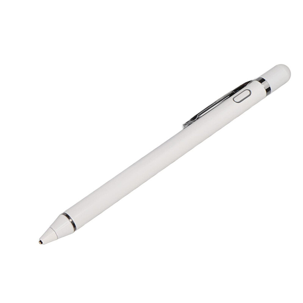Stylus Pen With Fine Tip For Tablet And Phone, Rechargeable Capacitive Stylus, Aluminum White 9053599226796