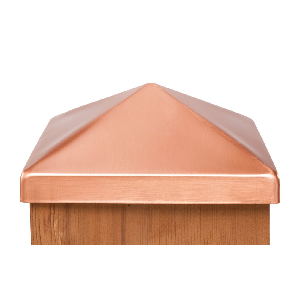 Solid Copper 4.5 X 4.5 Pyramid Post Cap Weatherresistant For Fence And Deck Railing 9455672147590
