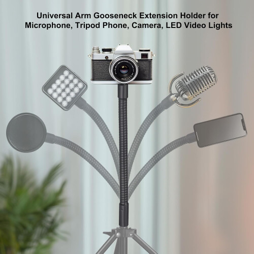 20 Inch Flexible Gooseneck Mount 3/8'16 Thread Arm for Microphone Camera Tripod Lights 2 Pack 2