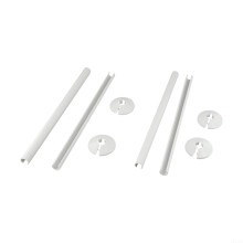 Radiator Pipe Covers and Collars Set 15mm White Adjustable Fit for Home Heating