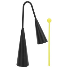 TwoTone Metal Agogo Bell Latin Percussion Instrument with Dual Tone Rhythm Control for Music Lessons