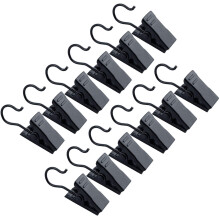 30 Pack Heavy Duty Black Metal Curtain Hook Clips Rustproof for Photo Display and Home Decor