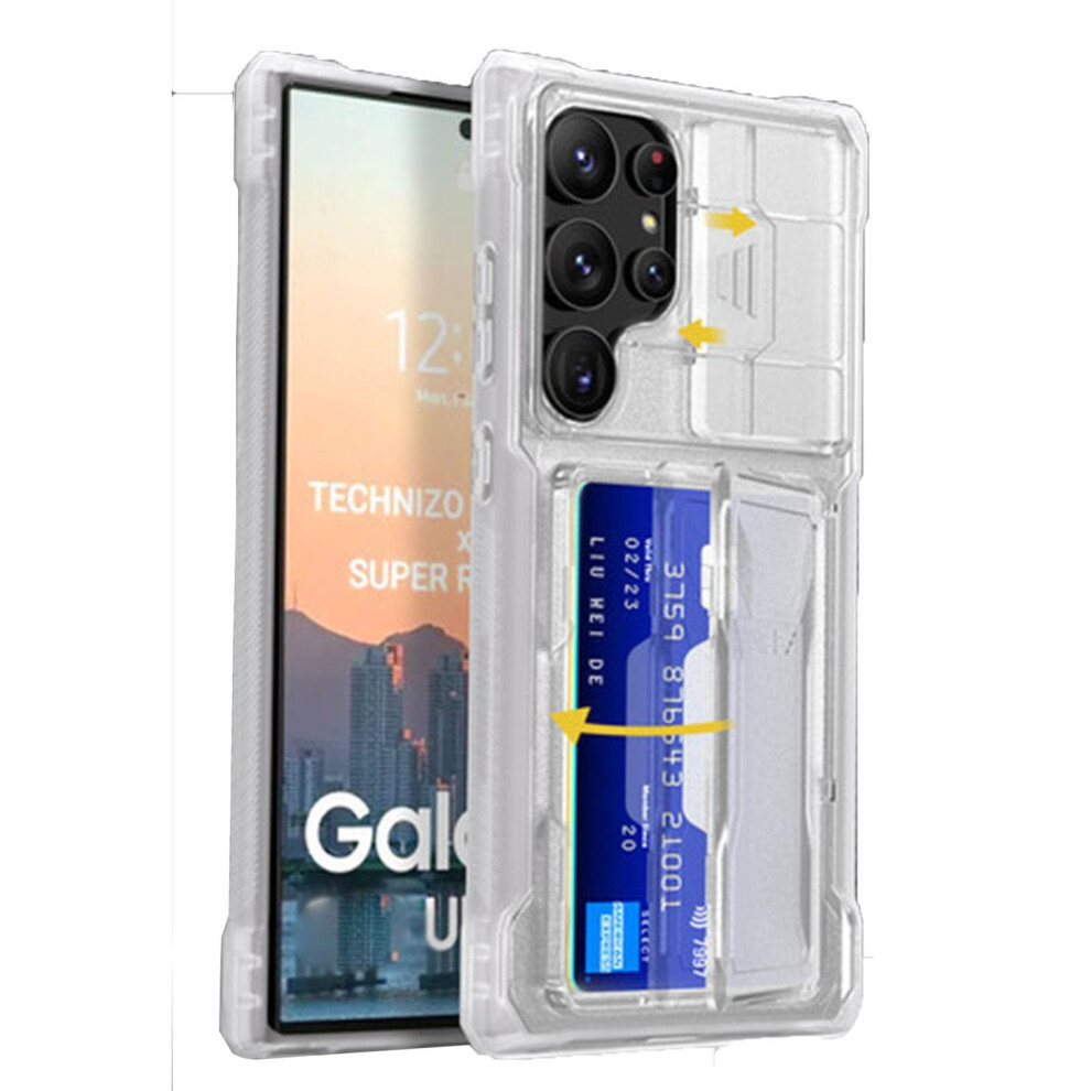 Case For Samsung Galaxy S24 Ultra With Sliding Lens Cover, Card Slot Stand, Military Grade Protection 9174973740384