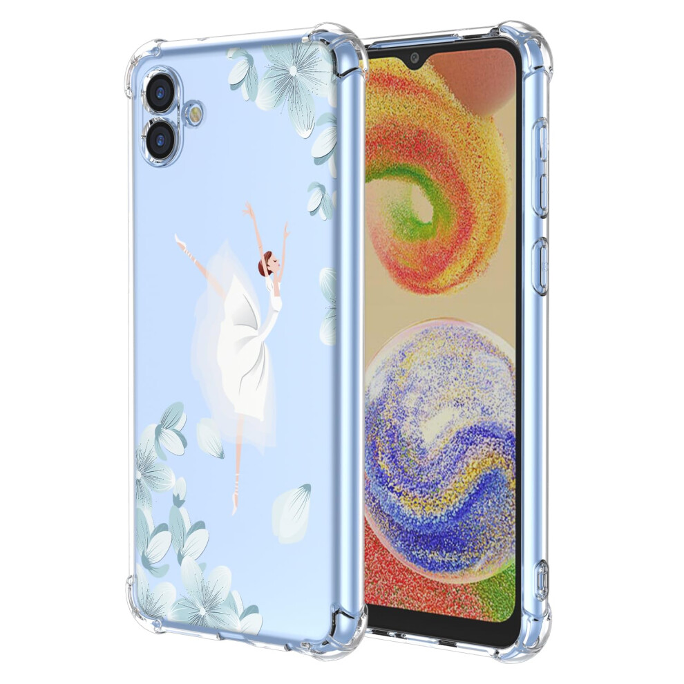 Case Colorful Pattern Slim Clear Shockproof Cover With Raised Edge Protection For Samsung Galaxy A04 9174973740421