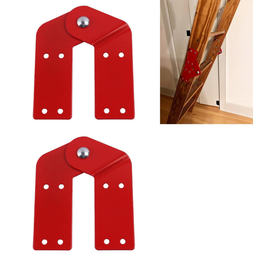 Attic Ladder Hinges Set 2Pcs Heavy Duty Aluminum For Pull Down Stair Replacement And Stable Access 9113335883956
