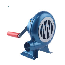 Manual Air Blower Hand Crank Barbecue Fan with Durable Iron Gear and Centrifugal Airflow for BBQ and Camping