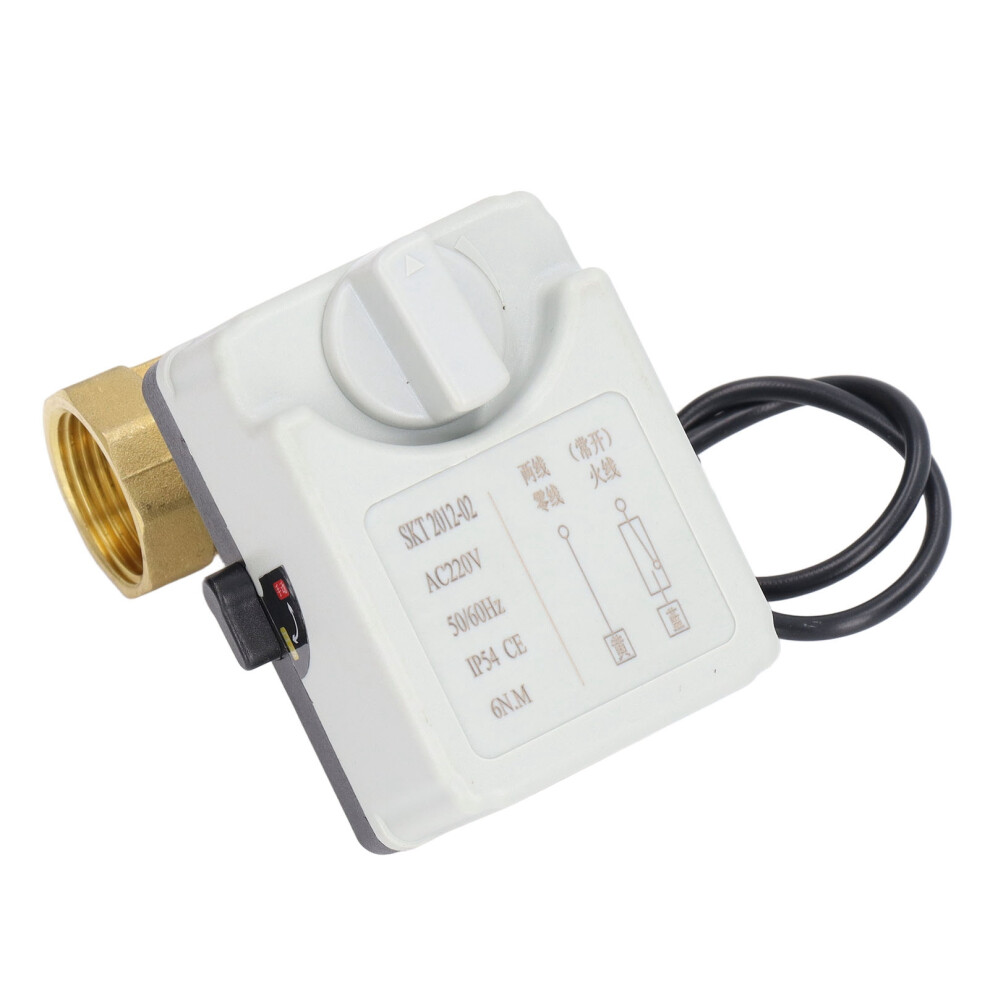 Motorized 2-Way Ball Valve Dn25 Ac220v, Brass & Abs, Ip54 7681383654962