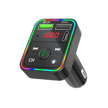Bluetooth FM Transmitter with PD3.0 QC3.0 Fast Charging, Bluetooth 5.0 Car Adapter, Hands Calling