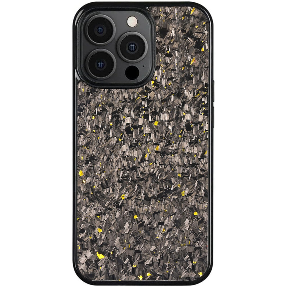 Carbon Fiber Case For Iphone 16 Pro Max Magsafe, 15Ft Drop Protection And AntiâSlip Grip Yellow 9174973740957