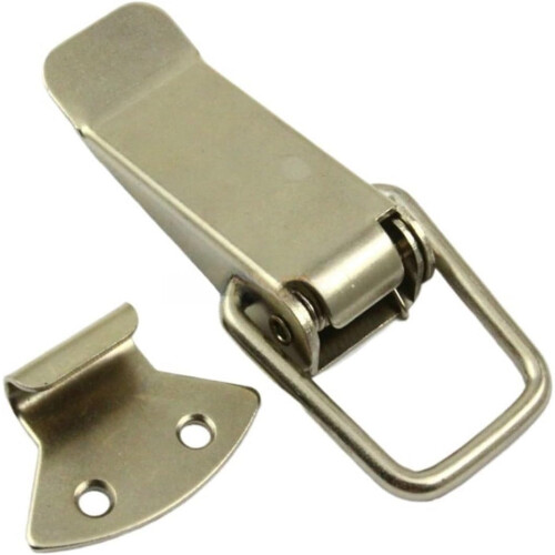 4pcs 90mm Spring Loaded Toggle Latch Hasp Nickel Coated Iron for Toolbox Chest Storage Box 1