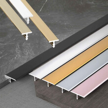 3 Pack Aluminum Floor Transition Threshold Strip, Bronze Doorway Edge Trim for Tile and Wood Floors, Wheelchair Accessible, W6mm