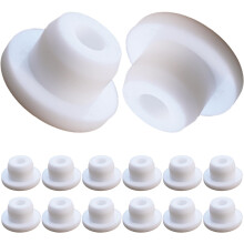 12 PCS Silicone Bathtub Drain Plug Set 15mm Universal Fit Watertight Seal White Stopper