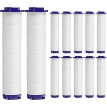 Shower Head Filter with 3.7 Inch PP Cotton Cartridge for Chlorine and Heavy Metal Removal, Set of 12