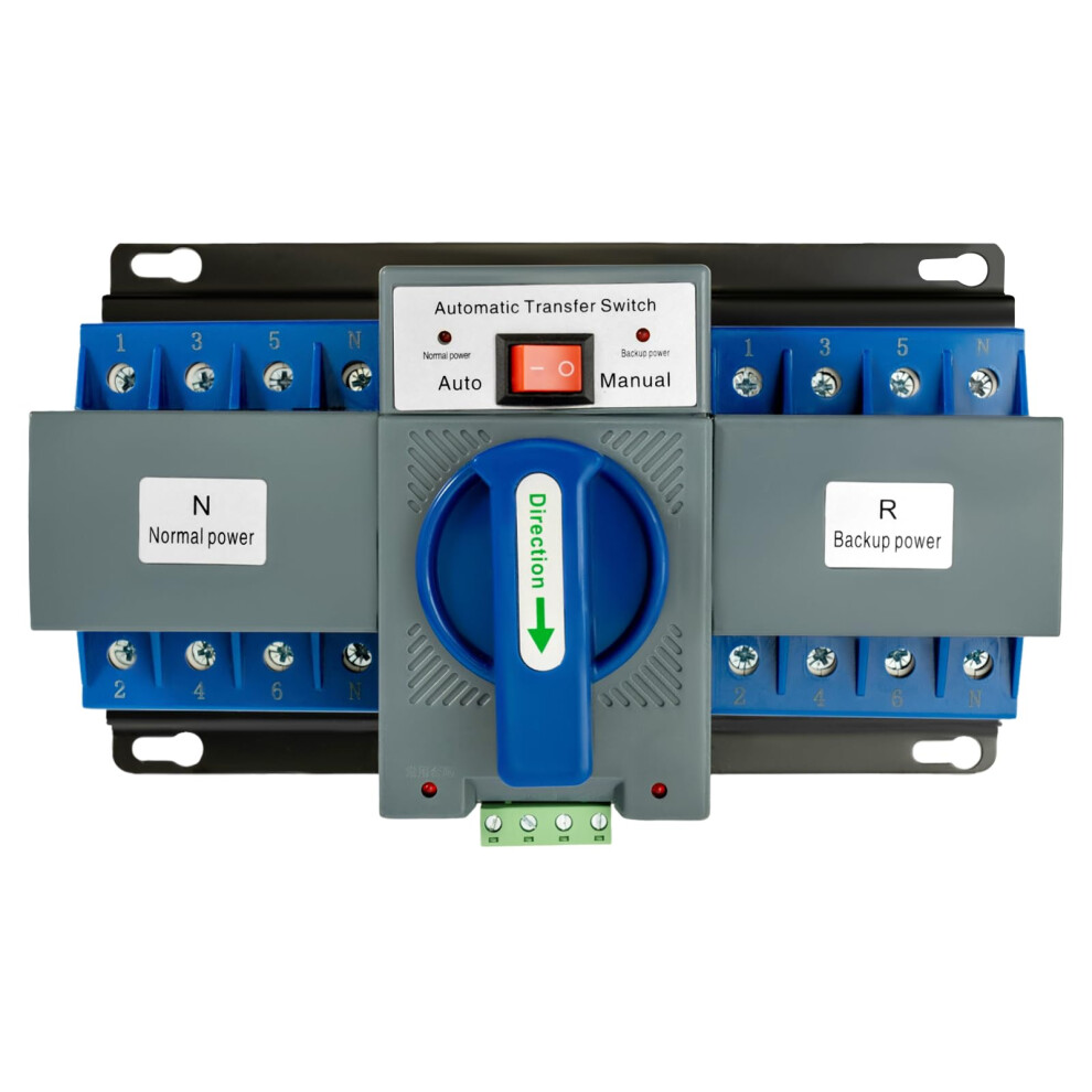 4P 63A Dual Power Automatic Transfer Switch 220V Ats With Manual Override For Home Backup 9455672280990
