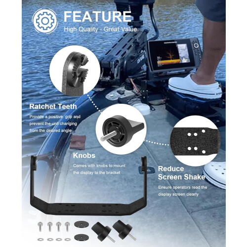 Adjustable Gimbal Bracket Mount for Humminbird Helix 8 9 10 Fish Finder Secure Durable 2