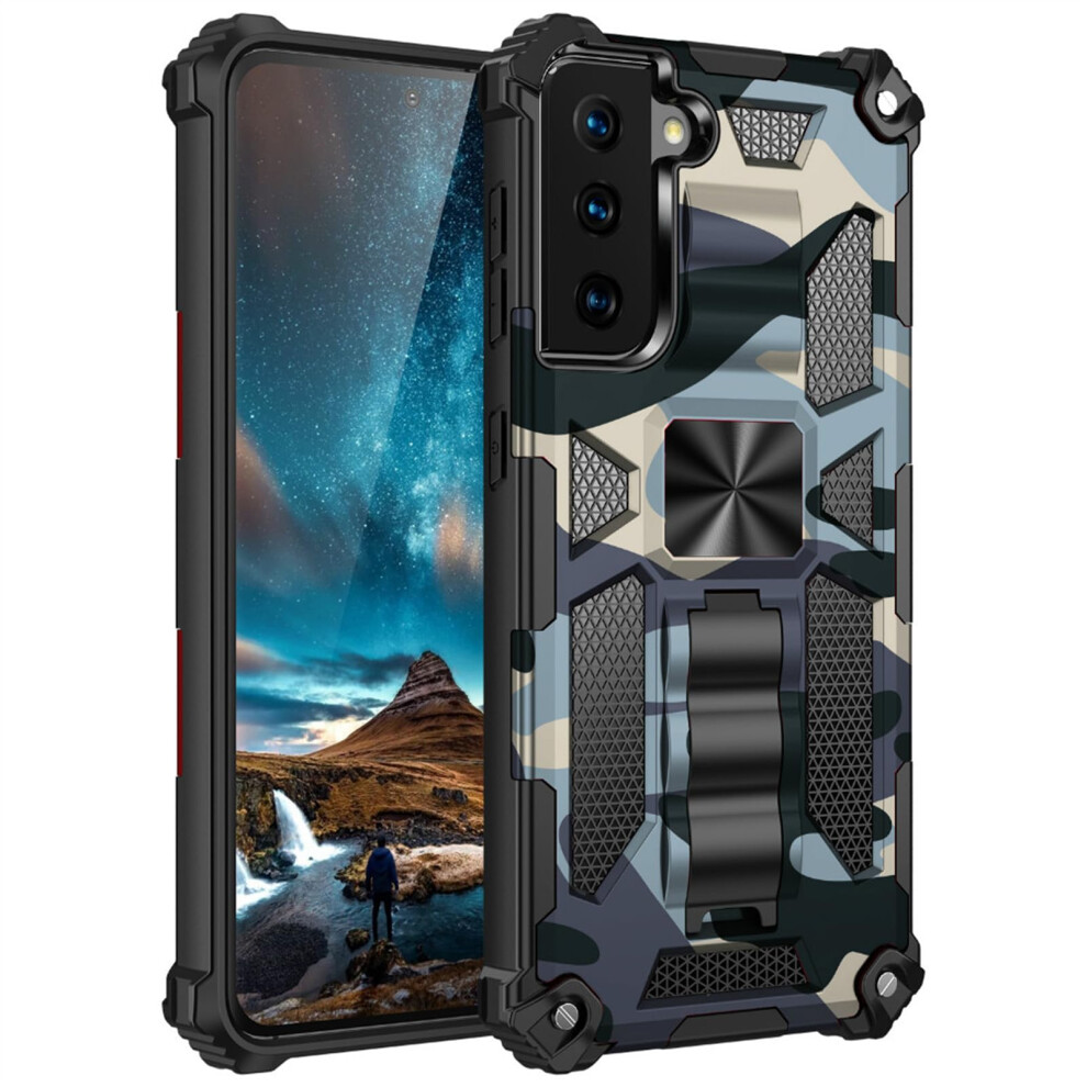 Magnetic Kickstand Case Military Grade Shockproof Armor Cover Light For Samsung Galaxy S25 Ultra Blue 9053599228066