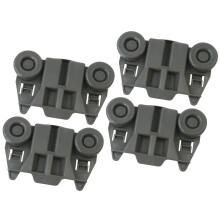 4 Pack W10195417 Dishwasher Wheels Replacement for Lower Rack Compatible with KitchenAid Whirlpool