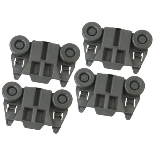 4 Pack W10195417 Dishwasher Wheels Replacement for Lower Rack Compatible with KitchenAid Whirlpool