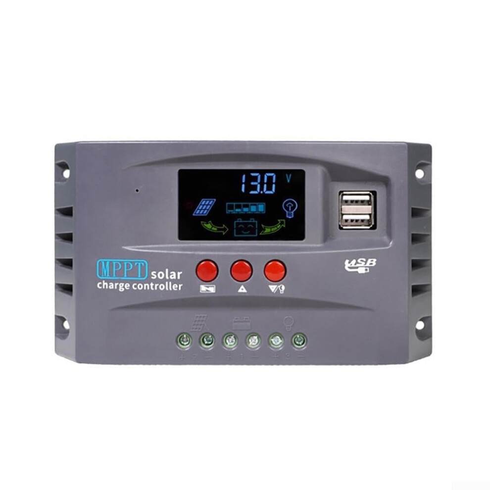 Mppt Solar Charge Controller With Lcd 70A 12V 24V Dual Dc Output Multiple Protection Functions 9169991782843