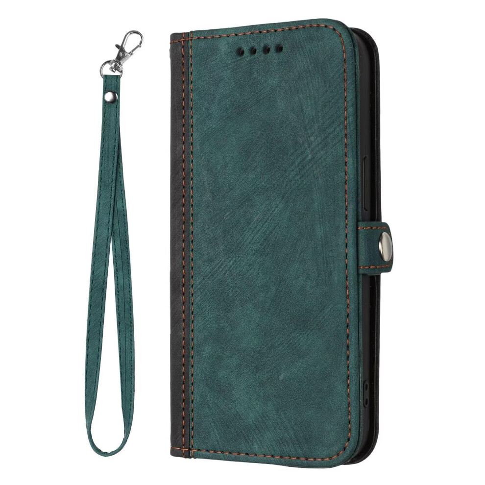Wallet Case Pu Leather Magnetic Flip Cover With Card Holder Kickstand Strap For Vivo Y55s 2023 5G Green 9330225548980