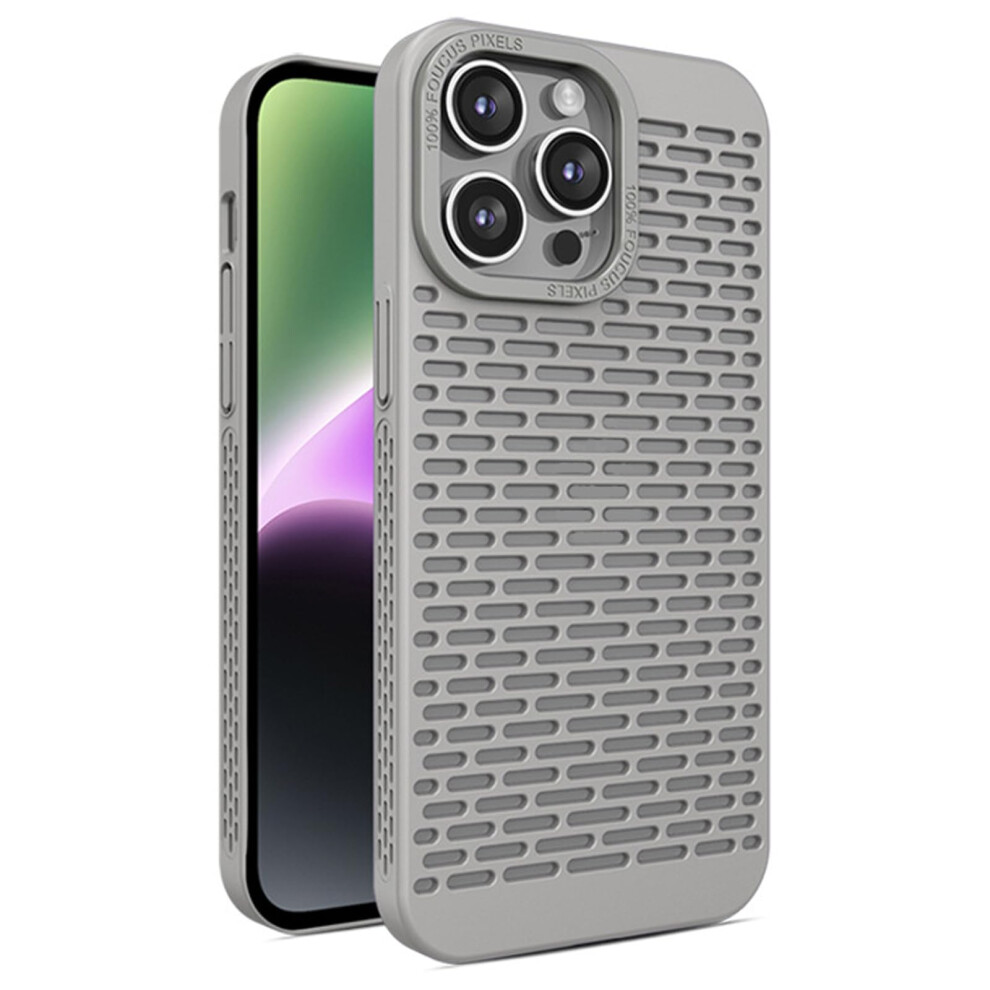 Case For Iphone 15 Pro Slim Full Body Protection With Heat Dissipation And Camera Lens Guard Grey 9053599228974