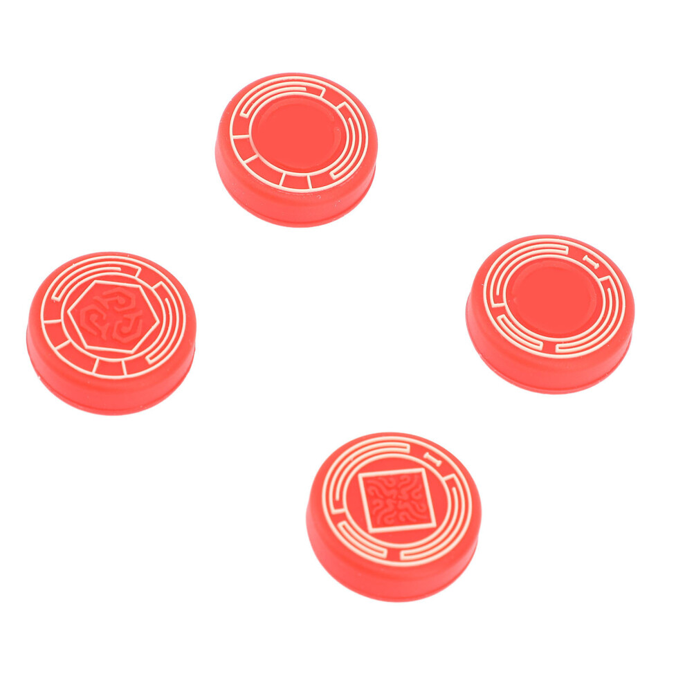 4Pcs Silicone Thumb Grip Set For Switch Pro & Xbox Controllers, Red 7891383657386