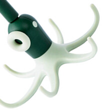 Green Kitchen Wall Hook, Traceless, 6 Hangers, 13x11x7cm
