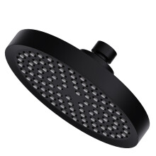 6 Inch Pressure Rainfall Shower Head Matte Black 360 Adjustable Wide Spray Coverage