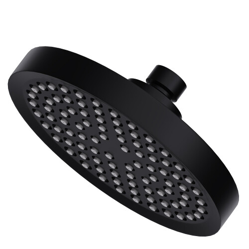 6 Inch  Pressure Rainfall Shower Head Matte Black 360 Adjustable Wide Spray Coverage