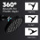 6 Inch  Pressure Rainfall Shower Head Matte Black 360 Adjustable Wide Spray Coverage 2