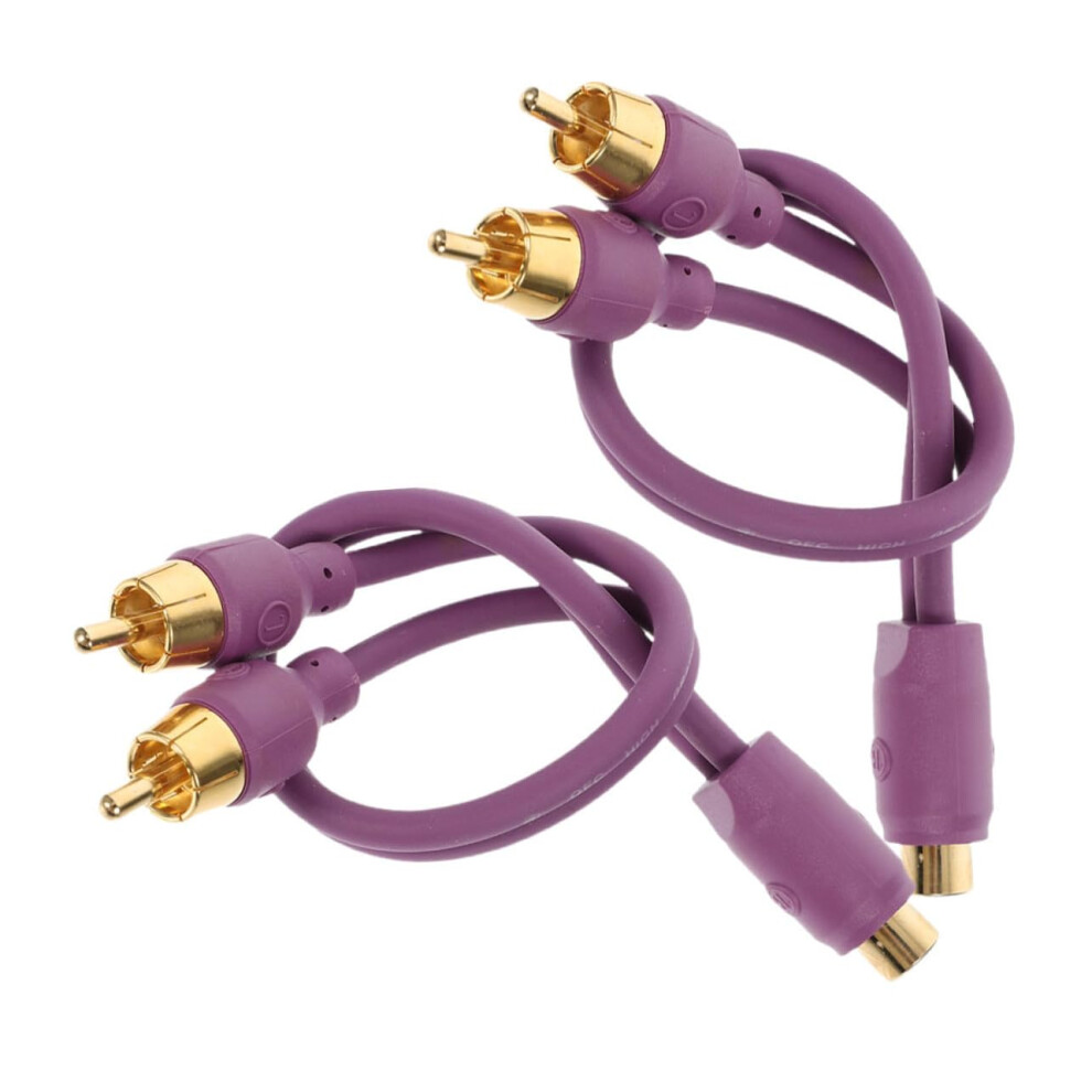 2Pcs Rca Splitter Cable Female To Male Y Adapter For Subwoofer Amplifier Dual Speaker Connection 9113335886261