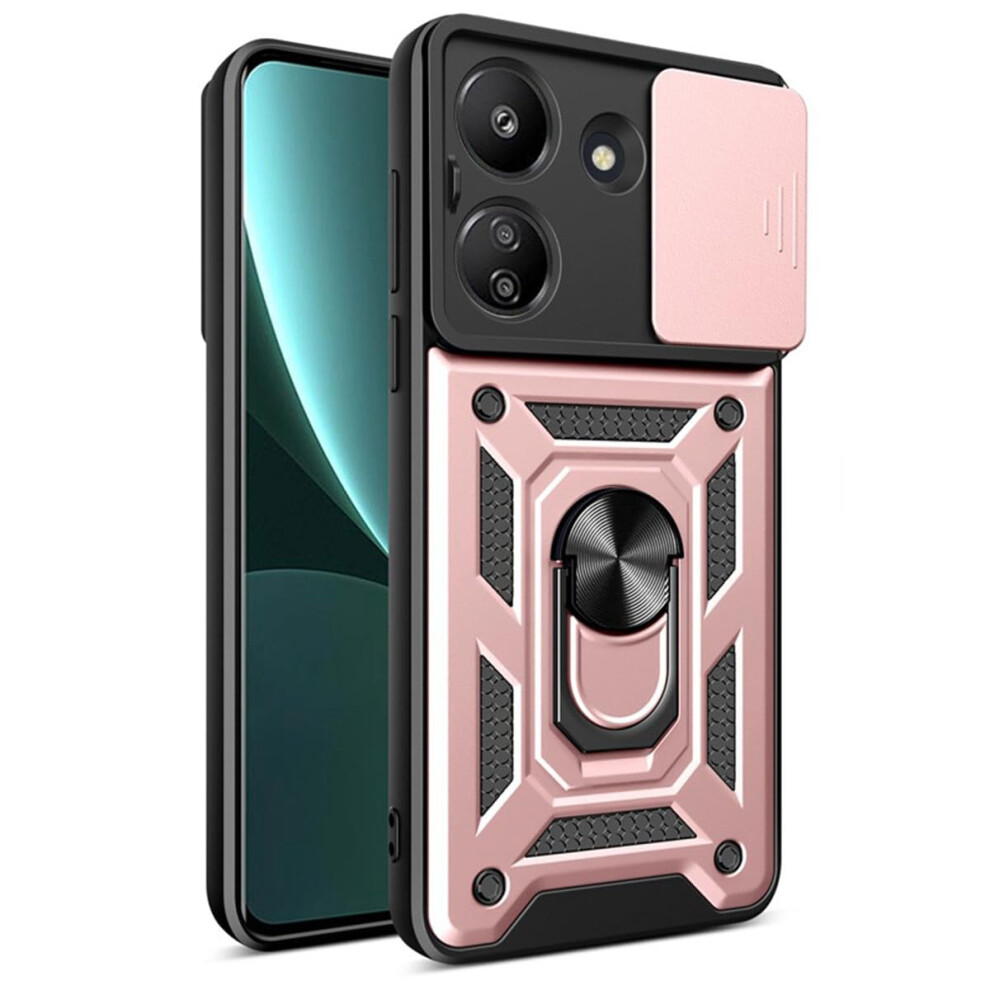 Rose Military Grade Protective Case With Kickstand And Antislip Grip For Realme Gt 6 Red 9174973743415