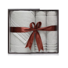 Cotton Bath Towel Set of 3 Gray – Soft Absorbent Luxury Towels with QuickDrying Plush Texture