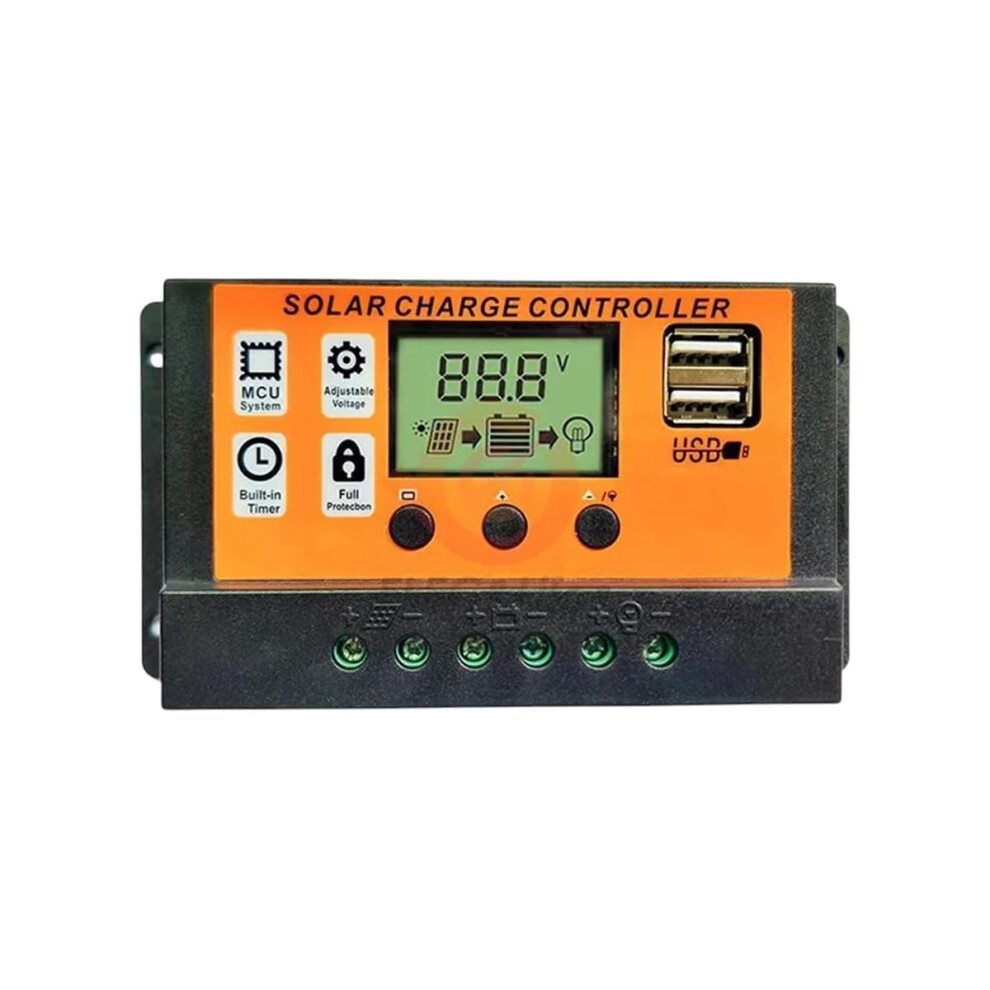 100A Mppt Solar Charge Controller 12V 24V Lcd Display Usb Port Current Battery Regulator 9169991785844