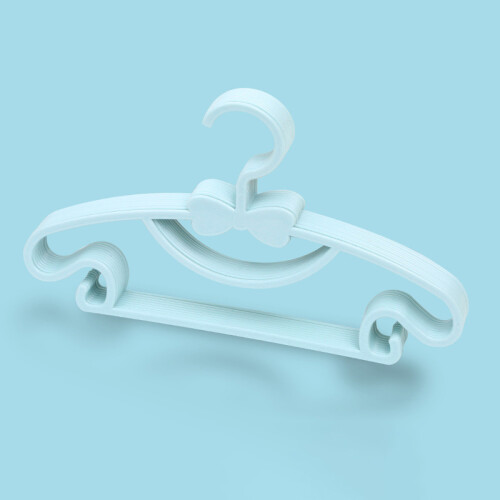 Conjunto de 10 cabides infantis em PP com design de laço.