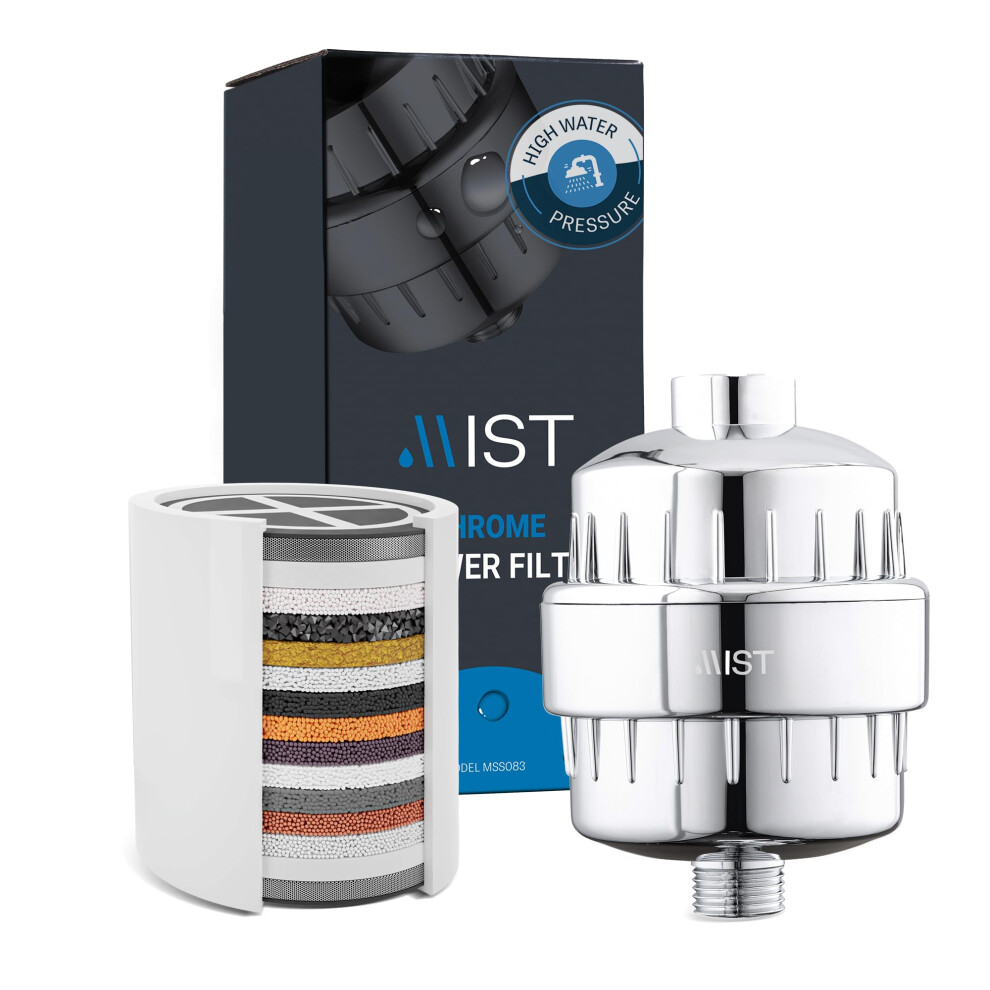 Shower Filter For Hard Water With Advanced Filtration, Removes Chlorine And Heavy Metals, Chrome 9169991846606