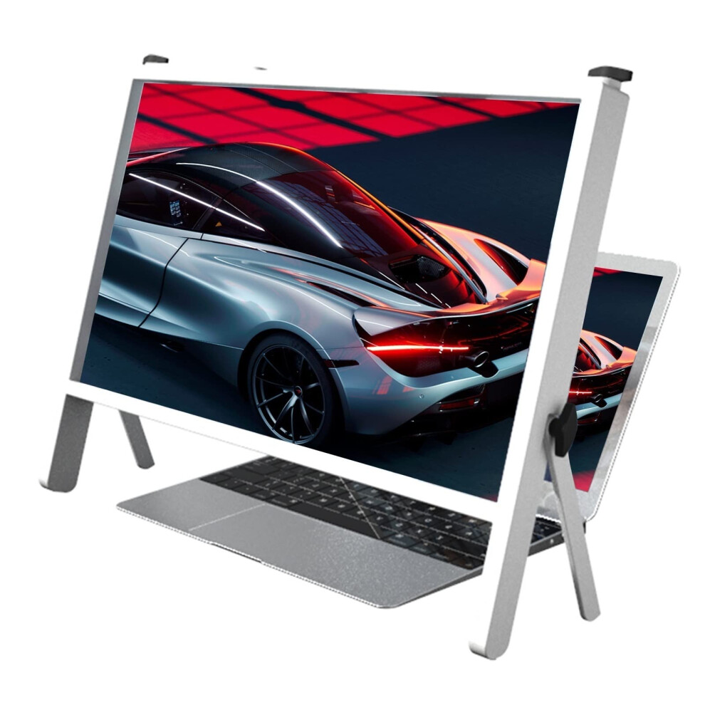21 Inch Phone And Laptop Screen Magnifier 3X Hd Enlargement Antiblue Wood Frame Adjustable Light 9053599230120