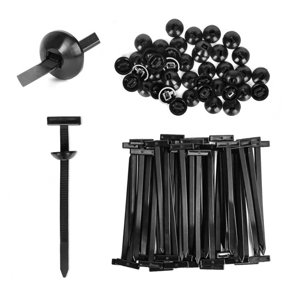 100 Pcs Heavy Duty Uv Resistant Nylon Cable Ties With Quick Selflock For Automotive 9455672150859