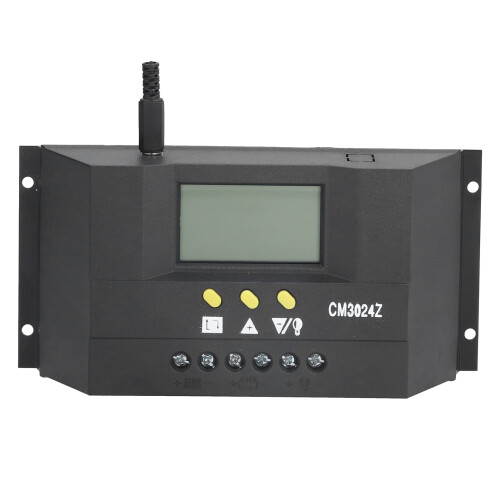 CM3024Z 30A PWM Solar Charge Controller with LCD Display, Aluminum Alloy Housing for Home Solar System